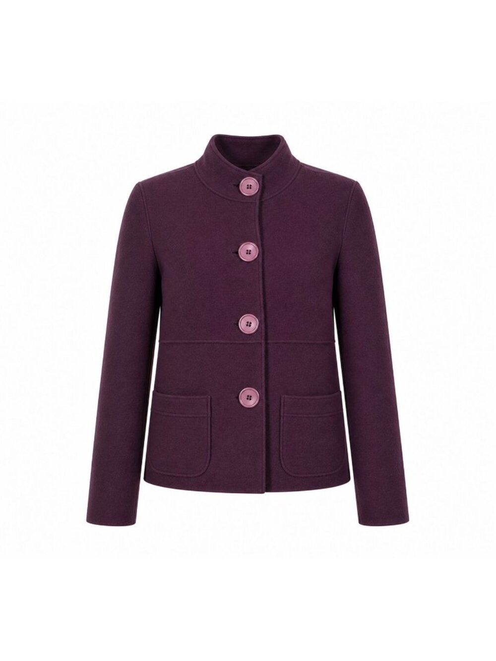 Signorelli Womens Virgin Wool Button-Up Jacket  Size 46  Made In Italy